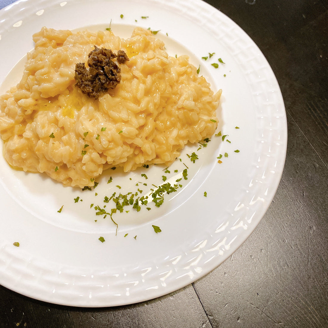 義式燉飯。冷壓薺藍籽油