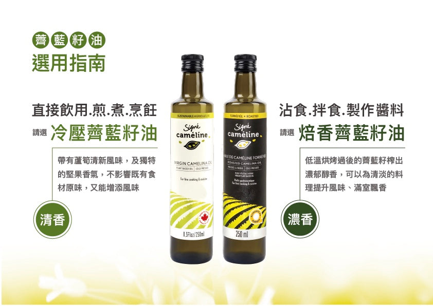 【Signe Cameline】加拿大薺藍籽油禮盒Camelina Oil二入(第二瓶任選) +玻璃油壺