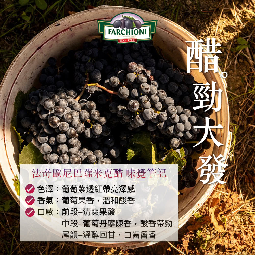 【法奇歐尼】義大利IGP巴薩米克醋 迷你紫瓶 250mL